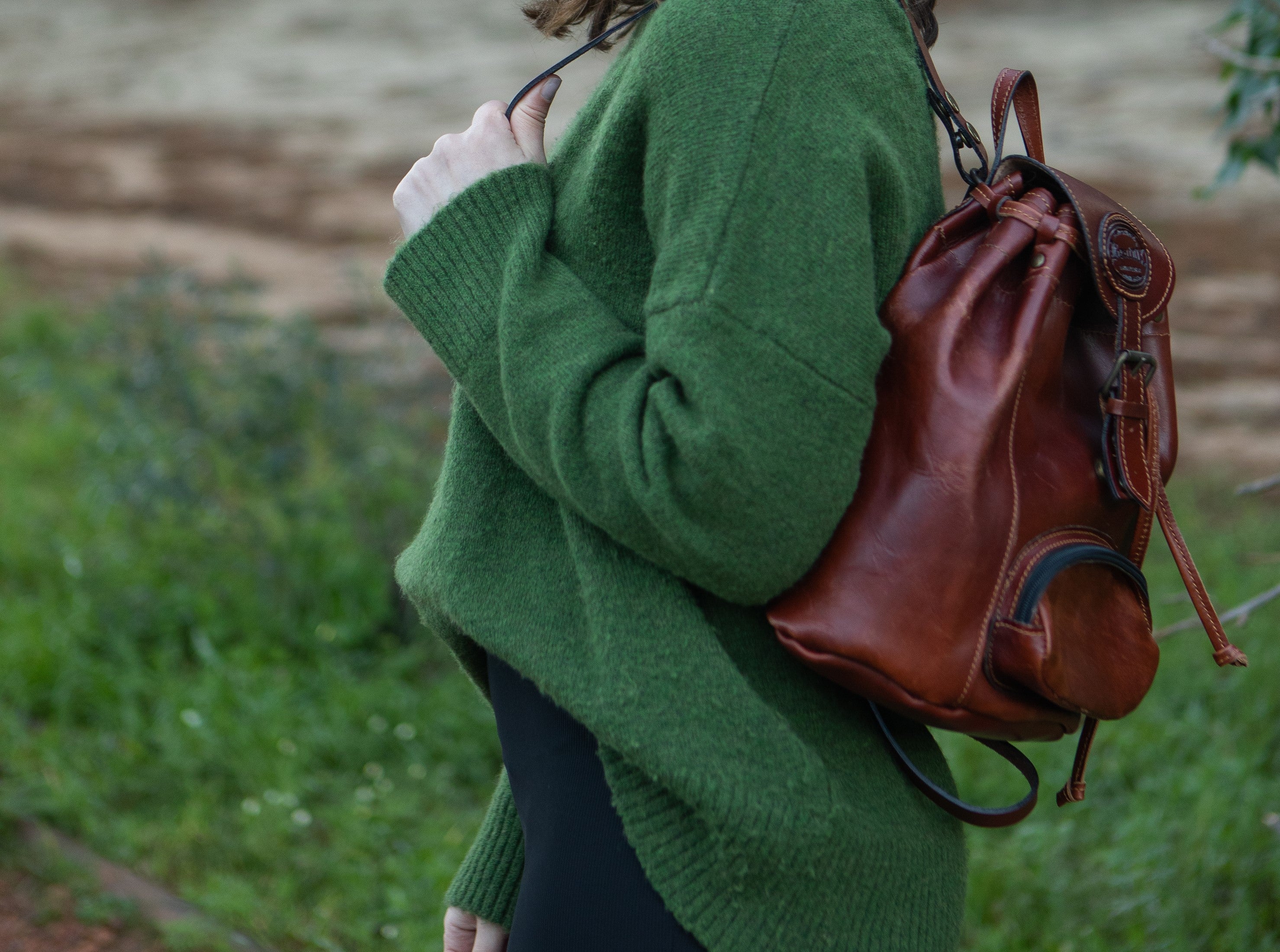 Leather Daypack Tote bag • Beatnix Leatherworks