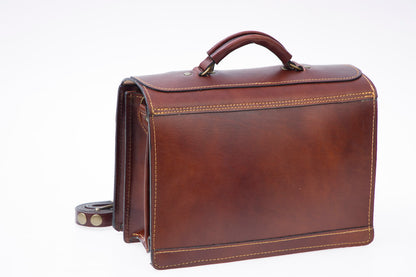 Leather Handbag Large Twinpack brown