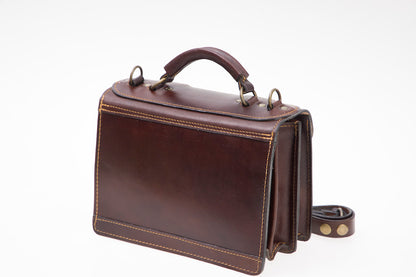 Classic leather carryall choc