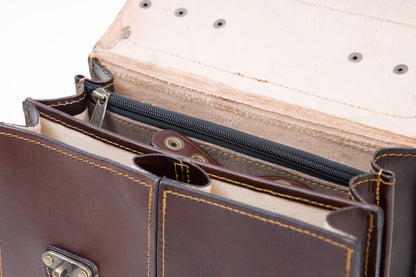 Classic leather carryall choc