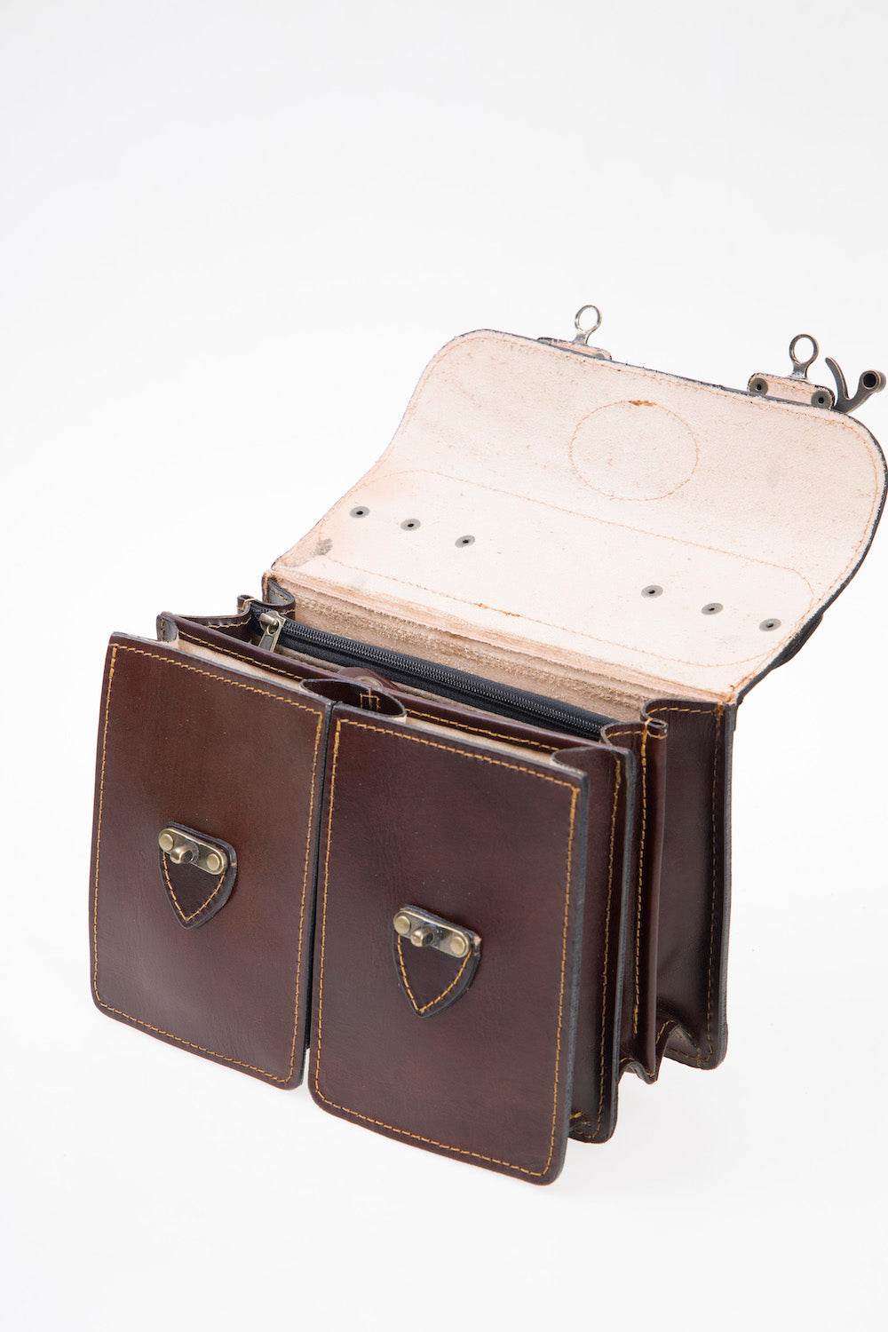 Classic leather bag Twinpack choc