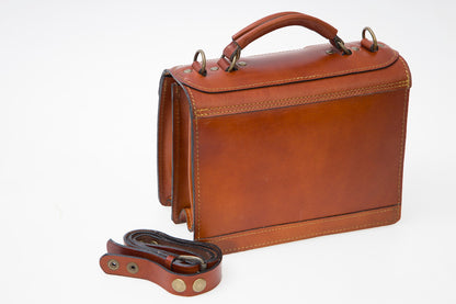 Classic leather handbag Twinpack tan